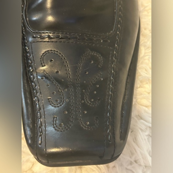 Carlo Morandi men’s dress oxfords. 11 square toe black Leather s4 - Picture 3 of 8